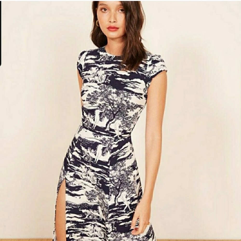 Reformation Gavin Dress in Naked Lunch